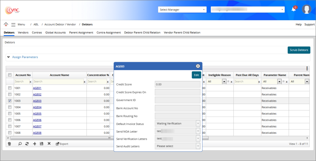 Account Parameters
